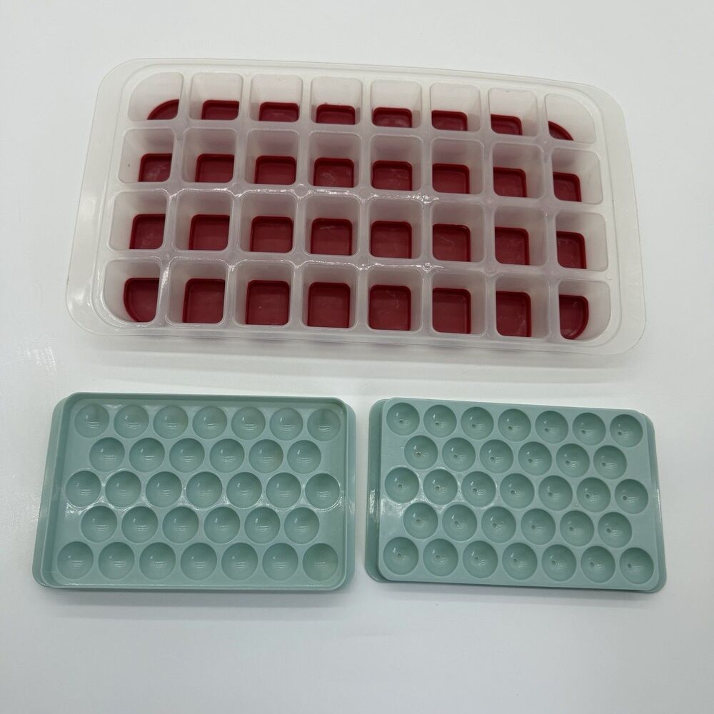 33 Cavity Ice Ball Maker Mold with Lid & Silicone Ice Cube Tray For Cocktails